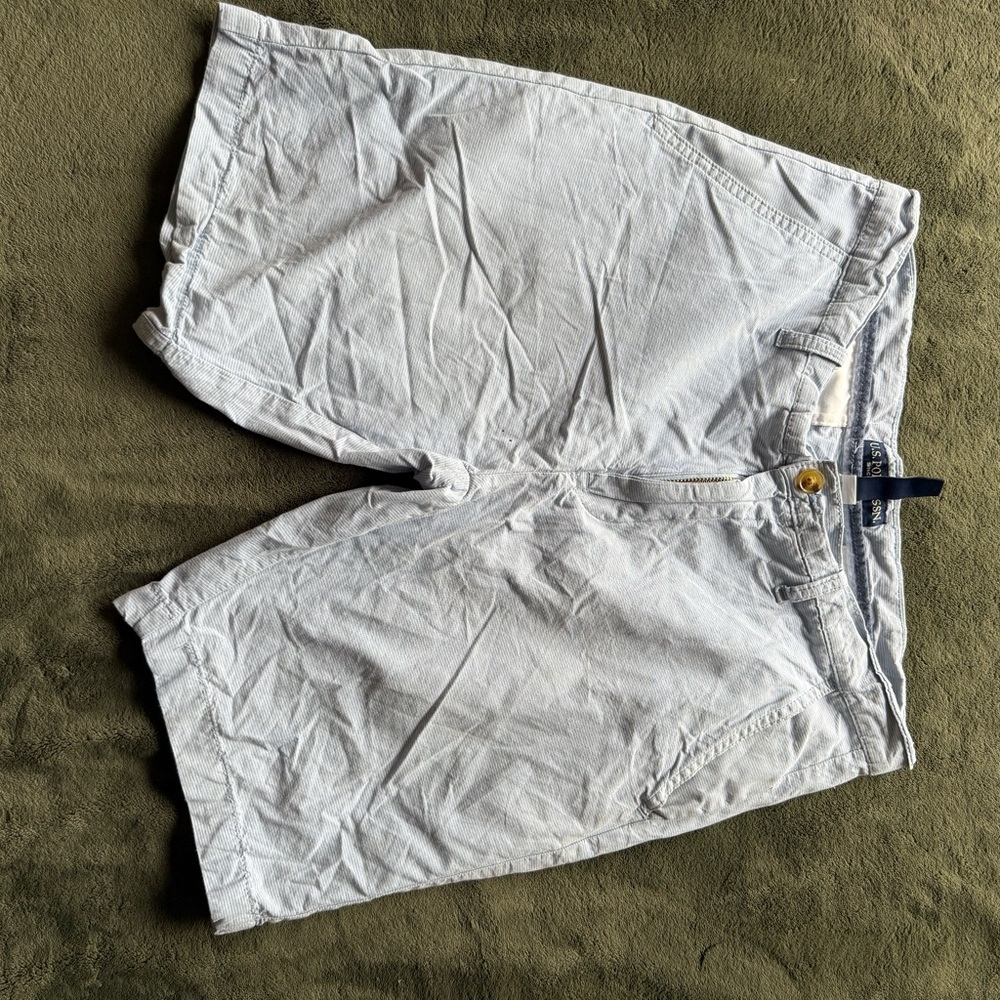 U.S. Polo Assn. Men's Light Blue Flat Front Shorts